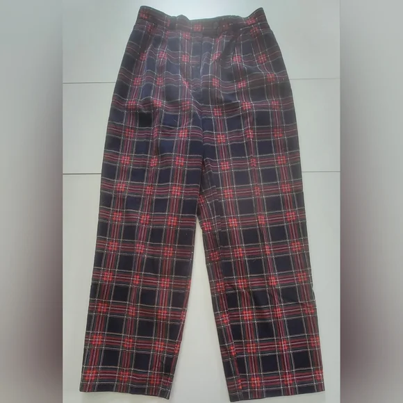 Charter Club Corduroy Scottish Plaid Cotton Pants Size 12 - Picture 4 of 12